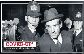  ??  ?? ‘COVER-UP’ Thorpe was acquitted after trial