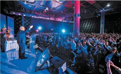  ?? ESPECIAL ?? El ex presidente Felipe Calderón encabezó el acto en el World Trade Center de CdMx.