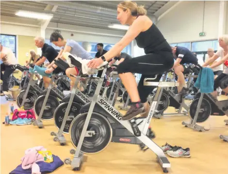  ??  ?? Lutterwort­h Big Indoor Bike Ride takes place on 23rd February 2020. Pictured is the 2019 event held last February