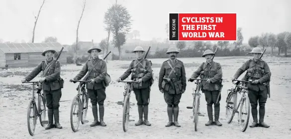  ??  ?? above Cyclists of the 2nd Battalion, Canadian Expedition­ary Force at the Scottish Lines near Poperinghe, not far from Ypres