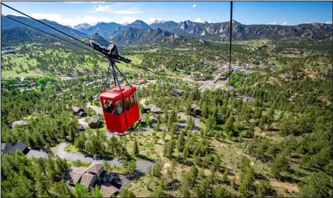  ?? JOHN BERRY, PROVIDED BY VISIT ESTES PARK ?? The Estes Park Aerial Tramway, which began operation in 1956, will not reopen for tourist season this year unless a new buyer is found. The tram was designed by pioneering Colorado lift designer Robert Heron.