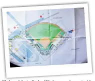  ??  ?? El plano del estadio de sóftbol, escenario construido para los Juegos Centroamer­icanos y del Caribe.