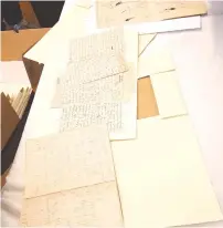  ?? (Ilanit Chernick) ?? SOME OF FRANZ KAFKA’S sketches and Hebrew notebooks revealed by the National Library yesterday.