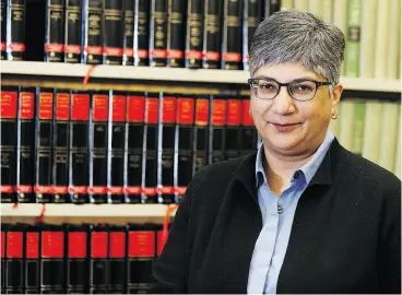  ?? IAN KUCERAK / POSTMEDIA NEWS ?? Ritu Khullar, who has earned wide respect for her work as a labour lawyer and expertise on Constituti­onal law, has been named to the Alberta Court of Appeal.