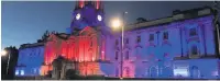  ??  ?? ●»Stockport Town Hall lit up