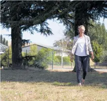  ??  ?? Rebekah Kelly, of the Hurunui Community Developmen­t Trust, at the site of the first home to be built.