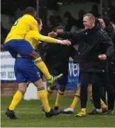  ??  ?? Celebratio­ns as Maidenhead took on Hungerford four years ago.