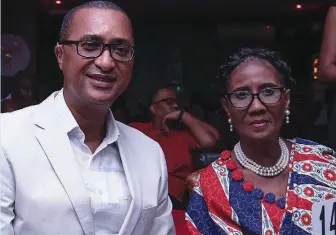  ??  ?? Satchmo Jazz Promoter, Dolapo Ajayi with his sister, Mrs. Kofo Odeyemi