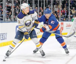  ?? ANDY MARLIN USA • TODAY SPORTS ?? Buffalo Sabres’ Jack Eichel (9) is one of the players that could be available by trade as the NHL free-agent period opens on Wednesday.
