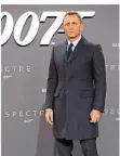  ?? FOTO: SONY PICTURES ?? Daniel Craig 2015 bei der Berliner Premiere von „Spectre“, seinem bisher letzten Bond, nach dem er etwas 007-müde war.