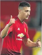  ??  ?? Diogo Dalot in action for United Under-23s in Premier League 2