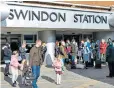  ?? ?? Mutiny: In a sign of growing frustratio­n, passengers on a GWR train that failed to stop at Swindon forced it to go back