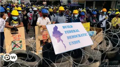  ??  ?? Many protesters want a federal system in Myanmar to better represent different regions