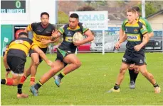  ??  ?? Shauncy Waho playing for Te Awamutu Sports Prems.