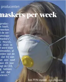  ?? FOTO PHOTO NEWS ?? Een FFP2-masker.