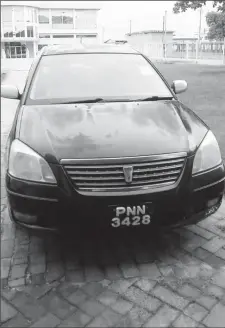  ??  ?? The car, PNN 3428, which was stolen from the Singhs