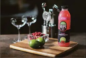  ?? Courtesy of RIPE / CBP ?? Wallingfor­d-based RIPE makes cold-pressed juice mixers for cocktails.
