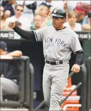  ?? Kathy Kmonicek / Associated Press ?? Yankees third base coach Rob Thomson is the first candidate to be interviewe­d to replace Joe Girardi as the New York Yankees manager.