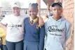  ?? Supplied ?? RADIO presenter Reginah Moloto, 19-yearold Mokwena Thakgalang and Monyebodi Kamogelo Selaki, known as Praise Poer wa Mo-Hananwa. |