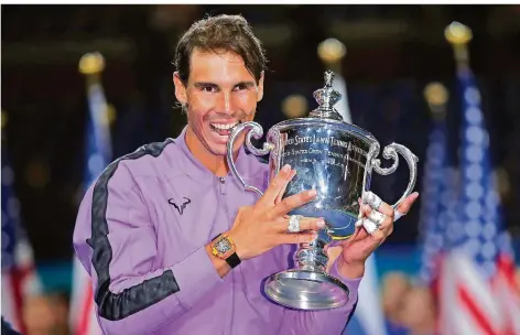  ?? FOTO: KRUPA/AP ?? Der Spanier Rafael Nadal wird seinen Titel bei den US Open nicht verteidige­n. Er verzichtet wegen der Corona-Pandemie auf eine Teilnahme.