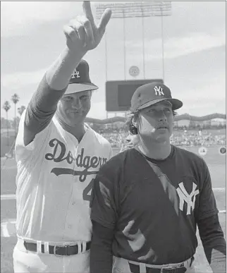  ?? Lennox McLendon Associated Press ?? JERRY REUSS was one of six Dodgers selected to the 1980 National League team, which had an eight-game win streak against the American League team of Yankees pitcher Rich Gossage.