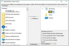  ??  ?? Der Context Menu Tuner erweitert das Kontextmen­ü des Explorers um Startaufru­fe von Programmen.