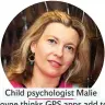  ??  ?? Child psychologi­st Malie Coyne thinks GPS apps add to parental anxiety
