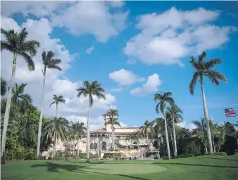  ?? JABIN BOTSFORD/THE WASHINGTON POST ?? It is estimated that President Donald Trump’s first three weekend trips to his Mar-a-Lago Club in Palm Beach, Fla., cost the federal treasury around $10 million.