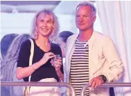  ??  ?? Sting (right) with his wife Trudie.