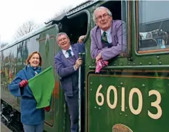  ??  ?? Penny Pegler with No. 60103 Flying Scotsman during its historic visitto the Swanage Railway in March, 2019. ANDREW PM WRIGHT