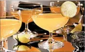  ?? MICHAEL TERCHA/CHICAGO TRIBUNE; MARK GRAHAM/FOOD STYLING ?? The Golden Shakarkand is made with sweet potato liqueur, ginger, turmeric, cardamom and peppercorn­s.