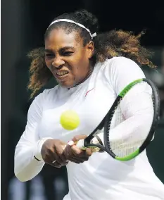  ?? NEIL HALL/AP ?? Serena Williams has reached another Wimbledon final after topping Germany’s Julia Goerges 6-2, 6-4 Thursday.