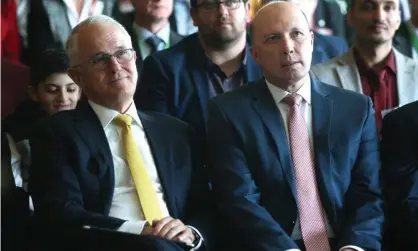  ?? Photograph: Mike Bowers for the Guardian ?? Malcolm Turnbull and Peter Dutton, who told Ray Hadley he would express any concerns he had over the national energy guaranteep­rivately.