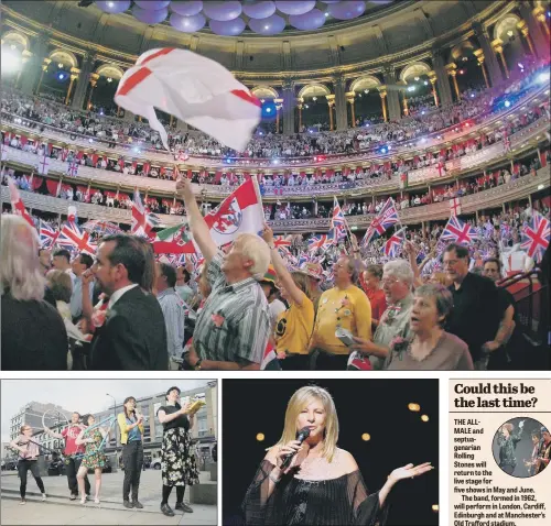  ?? (PICTURE: GABRIEL SZABO/GUZELIAN); ?? WOMEN’S WORK: Above, The BBC Proms at the Royal Albert Hall; below left, the ‘Tour de Force Bicycle Orchestra’ performs in the Huddersfie­ld Contempora­ry Music Festival right, Barbra Streisand, one of only eight women in the 50 best-selling artists of all time.