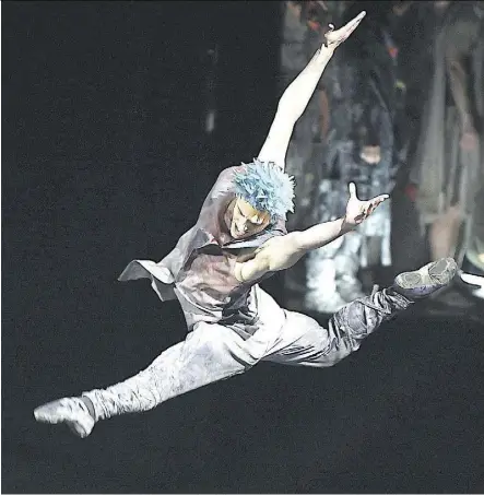  ?? MICHAEL KASS ?? Joey Arrigo was ridiculed as a child for dancing. Today, he’s the lead in Cirque du Soleil’s Volta.