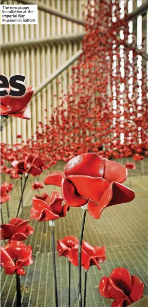  ?? ?? The new poppy installati­on at the Imperial War Museum in Salford