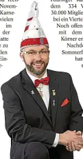  ?? GEROLD GRIMM ?? Christoph Matthes ist Präsident des Landesverb­andes Thüringer Karnevalsv­ereine.