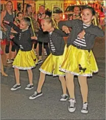  ?? CHRIS BARBER ?? Members of KMC Dance and Gymnastics perform at the Oxford Halloween parade on Thursday.