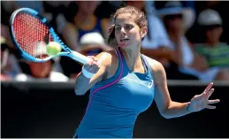  ??  ?? Germany’s Julia Goerges is into the semifinals of the ASB Classic after beating Canada’s Eugenie Bouchard in three sets in Auckland yesterday. GETTY IMAGES