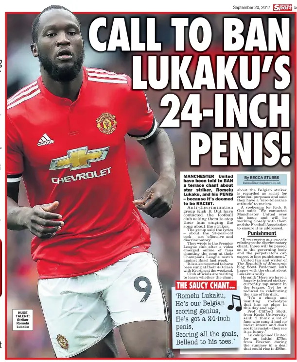  ??  ?? HUGE TALENT: Striker Romelu Lukaku