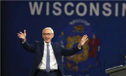  ??  ?? Wisonsin’s Democratic governor-elect, Tony Evers. Photograph: Scott Olson/Getty Images