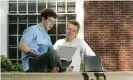  ??  ?? Facebook creators Mark Zuckerberg and Chris Hughes at Harvard in May 2004. Photograph: Rick Friedman/Corbis via Getty