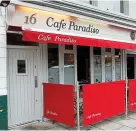  ??  ?? Taste of triumph: Cafe Paradiso