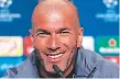  ??  ?? ZINEDINE ZIDANE DT del Madrid