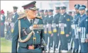  ?? ARVIND YADAV/HT PHOTO ?? CDS Gen Bipin Rawat inspects the Guard of Honour, at South Block n lawns in New Delhi on January 1.