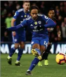  ??  ?? BOBBY’S BRACE: Cardiff’s Reid was on target twice to seal the three points