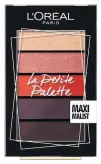  ??  ?? L’Oreal Paris mini eyeshadow palette in maximalist, £7.99, Boots