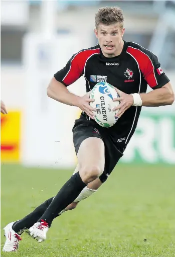  ?? MARTY MELVILLE/AFP/GETTY IMAGES ?? Canadian Matt Evans got a concussion the last time his national squad faced Tonga, but holds no grudges.