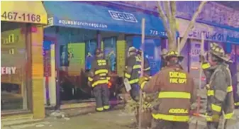  ?? | NETWORK VIDEO PRODUCTION­S ?? Aqua Salon at 5346W. Devonwas damaged by a fire Sunday night.