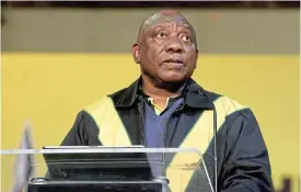  ?? /Sandile Ndlovu ?? Back to the wall: President Cyril Ramaphosa is consulting widely on the findings of the panel set up to review the theft of millions of rand from his Phala Phala farm.